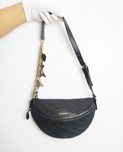 Logo Print Jacquard Belt Bag, front view